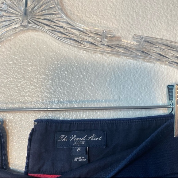 J. Crew Navy Blue Pencil Career Office Business Skirt Women's 6 - Picture 2 of 4